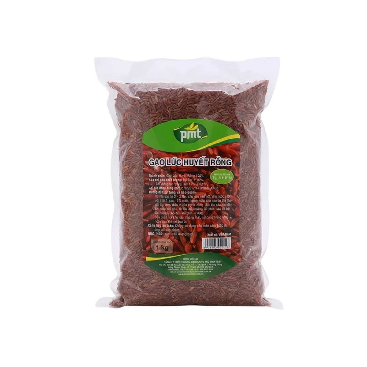 Gạo lứt huyết rồng Phú Minh Tâm 2 kg