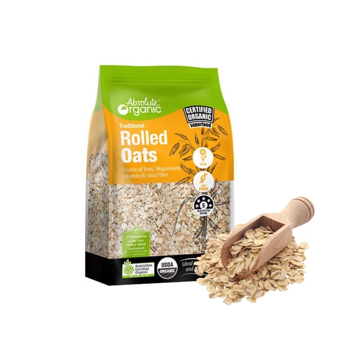 Hạt yến mạch hữu cơ Absolute 700 g